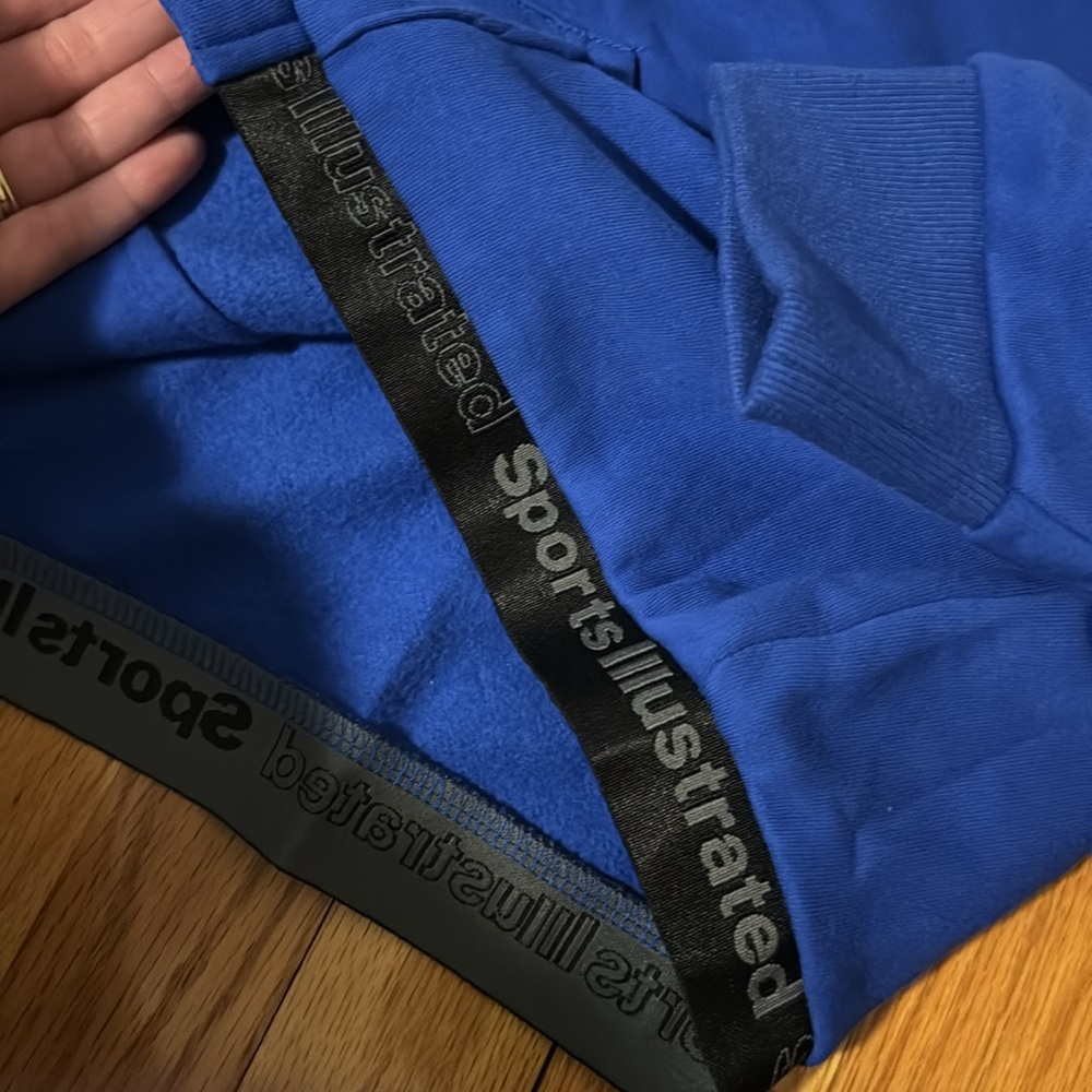 Cropped Hoodie Women's Full Zip Sweatshirt Royal Blue Black Women’s 3X